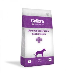 CALIBRA Veterinary Diets Ultra-Hypoallergenic, XS-XL, Insecte și Krill, dietă veterinară, hrană uscată câini, alergii, 12kg