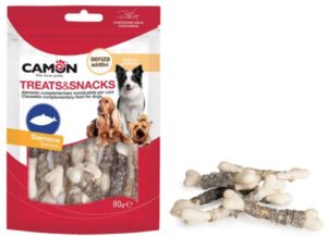 CAMON Recompense pentru câini, în formă de Os, cu Amidon şi Piele de Cod 80g
