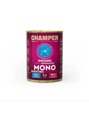 CHAMPER Immuno hrana cu vita pentru caini 400 g monoproteica