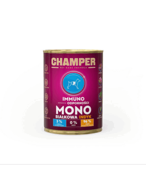 CHAMPER Immuno hrana pentru caini, monoproteica 400 g curcan