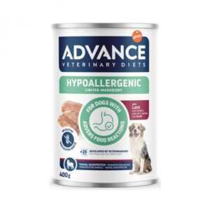 Conserva dietetica pentru caini Advance Hypoallergenic cu miel 400 gr