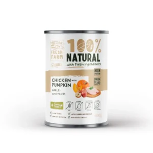 Conserva pentru caini Fresh Farm Coarse Pate cu pui , dovleac mere 400 gr