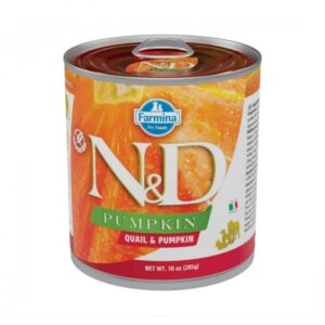 Conserva pentru caini ND Pumpkin cu prepelita 285 gr