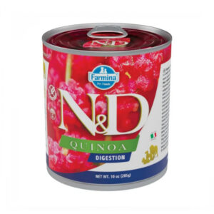Conserva pentru caini ND Quinoa Digestion cu miel fenicul 285 gr