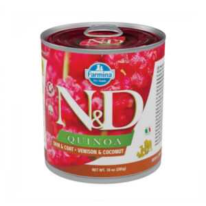 Conserva pentru caini ND Quinoa Skin Coat cu vanat cocos 285 gr