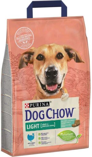 DOG CHOW Hrană uscată pt câini Adult LIGHT, cu Curcan şi Orez