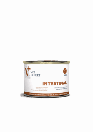 Hrana dietetica umeda pentru caini adulti si catei Vet Expert Intestinal Dog Elimination & Low Fat, 200 g
