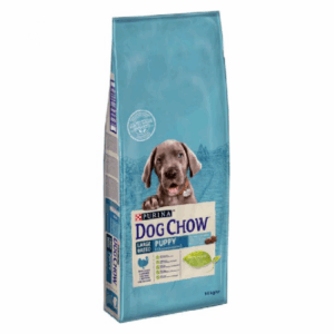 Dog Chow Puppy Large Breed, hrana uscata pentru caini, Curcan, 14 kg
