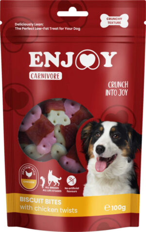 ENJOY Recompense pentru câini CARNIVORE, Biscuiţi cu pui