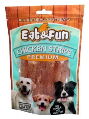 Eat&Fun Recompense Caini Chicken Stripe 100 G