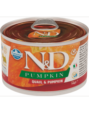 FARMINA N&D Pumpkin – Hrană umedă pentru câini cu dovleac și prepeliță 140 g