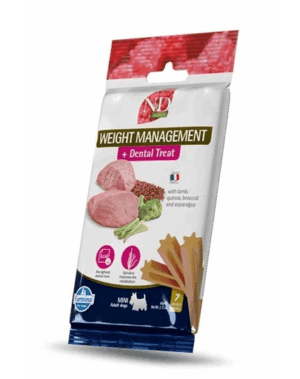 FARMINA N&D Quinoa Dental Treat Weight management Mini 60 g Baton dentar, caine de talie mica