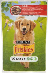 FRISKIES Plic hrană umedă pt câini Adult Vită şi Cartofi în aspic 100g