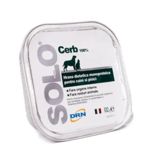 Hrana dietetica monoproteica pentru caini pisici Solo cu cerb 100 gr