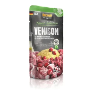 Hrana umeda pentru caini Belcando cu vanat, mei merisoare 125 gr