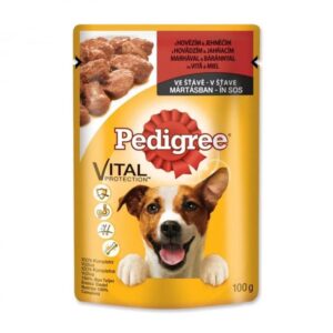 Hrana umeda pentru caini Pedigree Adult cu vita miel 100 gr