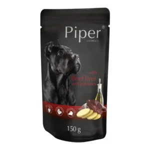 Hrana umeda pentru caini Piper Adult cu ficat de vita cartofi