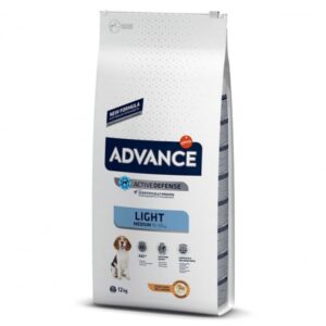 Hrana uscata pentru caini Advance Medium Light cu pui 12 kg