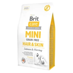 Hrana uscata pentru caini Brit Care Grain Free Mini Adult Hair Skin 7 kg