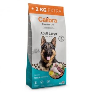 Hrana uscata pentru caini Calibra Premium Line Adult Large Breed cu pui 12 + 2 kg gratis