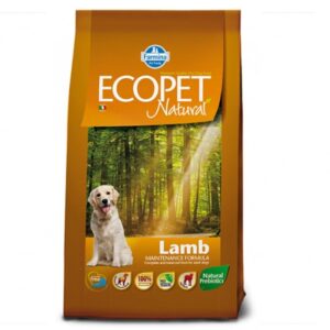Hrana uscata pentru caini Ecopet Natural Medium Adult cu miel 12 kg