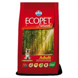 Hrana uscata pentru caini Ecopet Natural Mini Adult cu pui 12 kg