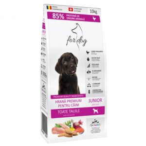 Hrana uscata pentru caini For Dog Junior cu pui 10 kg