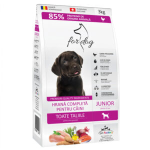 Hrana uscata pentru caini For Dog Junior cu pui 3 kg