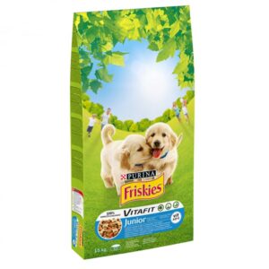Hrana uscata pentru caini Friskies Junior cu pui legume 15 kg
