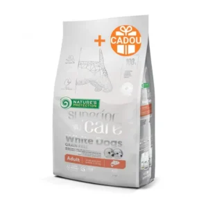 Hrana uscata pentru caini N. P. Superior Care White Dogs Mini Adult cu somon 1,5 kg