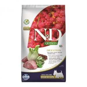 Hrana uscata pentru caini ND Quinoa Digestion Mini Adult cu miel fenicul 2,5 kg