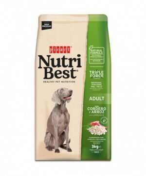 Hrana uscata pentru caini Premium Nutribest Adult cu Miel si Orez, 3 kg