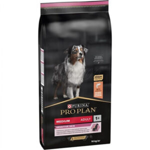Hrana uscata pentru caini Pro Plan Medium Adult Sensitive Skin cu somon 14 kg
