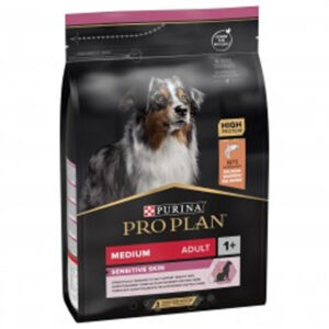 Hrana uscata pentru caini Pro Plan Medium Adult Sensitive Skin cu somon 3 kg