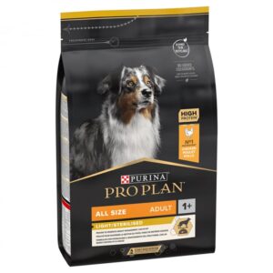 Hrana uscata pentru caini Pro Plan OptiWeight Light Sterilised cu pui 3 kg