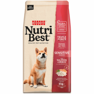 Hrana uscata pentru caini junior Nutribest Puppy Sensitive Somon si Orez 3 kg