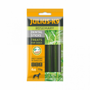 Julius K9 Dental Sticks, recompense pentru caini, rozmarin, 70g