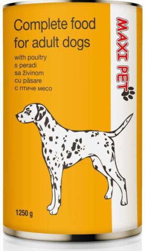 MAXI PET Câine Pui, conservă 1250g