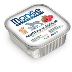 Hrana umeda caini, Monge Pate, Rata & Zmeura, 150 g
