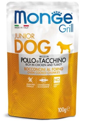 Monge Grill Junior – Hrana umeda super-premium – Pui si Curcan – 100g
