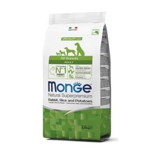 Monge Natural Superpremium Monoprotein Adult All Breeds – Iepure si Cartofi – 2.5kg