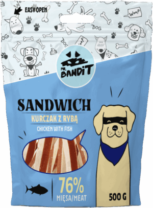Mr. Bandit Sandwich, Pui Cu Peste, 500 g
