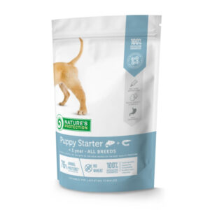 NATURES PROTECTION Puppy Starter, XS-XL, Somon și Krill, hrană uscată câini junior NATURES PROTECTION Puppy Starter XS-XL, Somon și Krill, hrană uscată câini junior, 500g