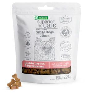 NATURES PROTECTION Superior Care Healthy Growth & Development, XS-XL, Insecte, punguță recompense funcționale fără cereale câini junior, 150g