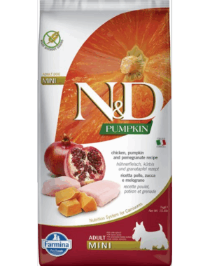 N&D Pumpkin Adult Mini cu pui & rodie 7 kg