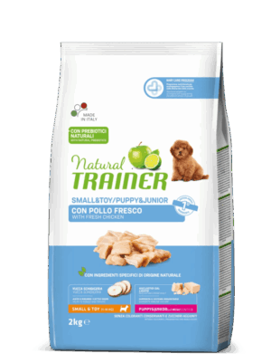 Natural Trainer, Puppy & Junior Mini & Toy cu Pui, 2 kg