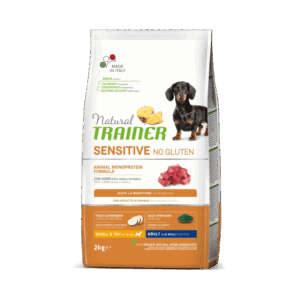 Hrana Uscata Caini, Natural Trainer, Sensitive No Gluten Mini & Toy Adult, Miel, 2 kg