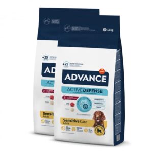 Oferta 2 saci x 12 kg Hrana uscata pentru caini Advance Sensitive cu miel orez