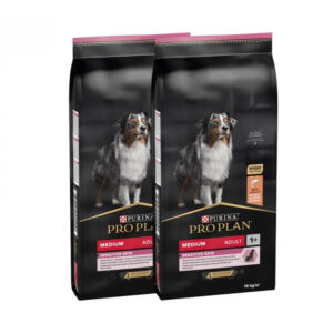 Oferta 2 saci x 14 kg Hrana uscata pentru caini Pro Plan Medium Adult cu somon