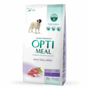 Optimeal Adult Small Breed, hrana uscata pentru caini, rata, 1.5 kg